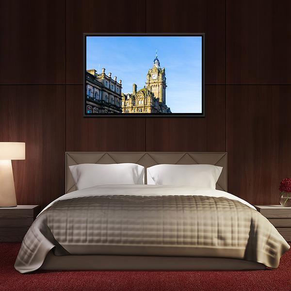 Antique City Building Edinburgh Canvas Wall Art-3 Horizontal-Gallery Wrap-25" x 16"-Tiaracle