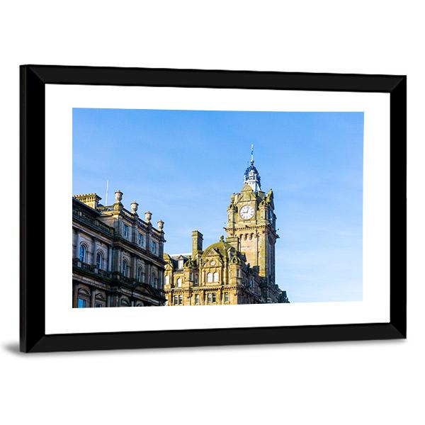 Antique City Building Edinburgh Canvas Wall Art-3 Horizontal-Gallery Wrap-25" x 16"-Tiaracle