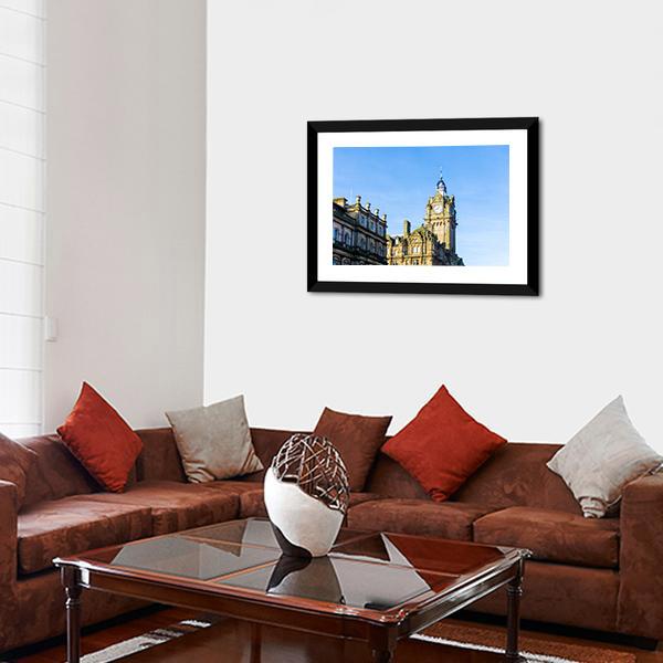 Antique City Building Edinburgh Canvas Wall Art-3 Horizontal-Gallery Wrap-25" x 16"-Tiaracle