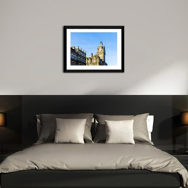Antique City Building Edinburgh Canvas Wall Art-3 Horizontal-Gallery Wrap-25" x 16"-Tiaracle