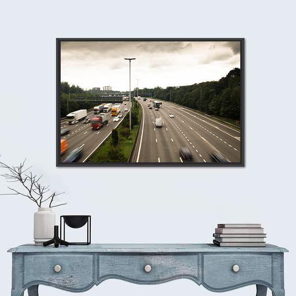 Antwerp Ring Road Belgium Canvas Wall Art-3 Horizontal-Gallery Wrap-25" x 16"-Tiaracle