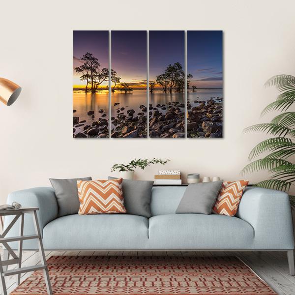 Anyer Laguna Beach Canvas Wall Art-4 Horizontal-Gallery Wrap-34" x 24"-Tiaracle