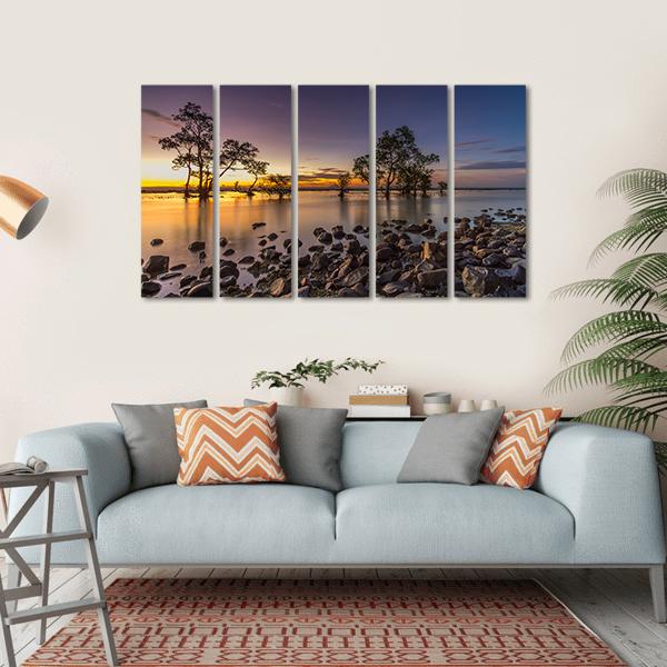 Anyer Laguna Beach Canvas Wall Art-5 Horizontal-Gallery Wrap-22" x 12"-Tiaracle