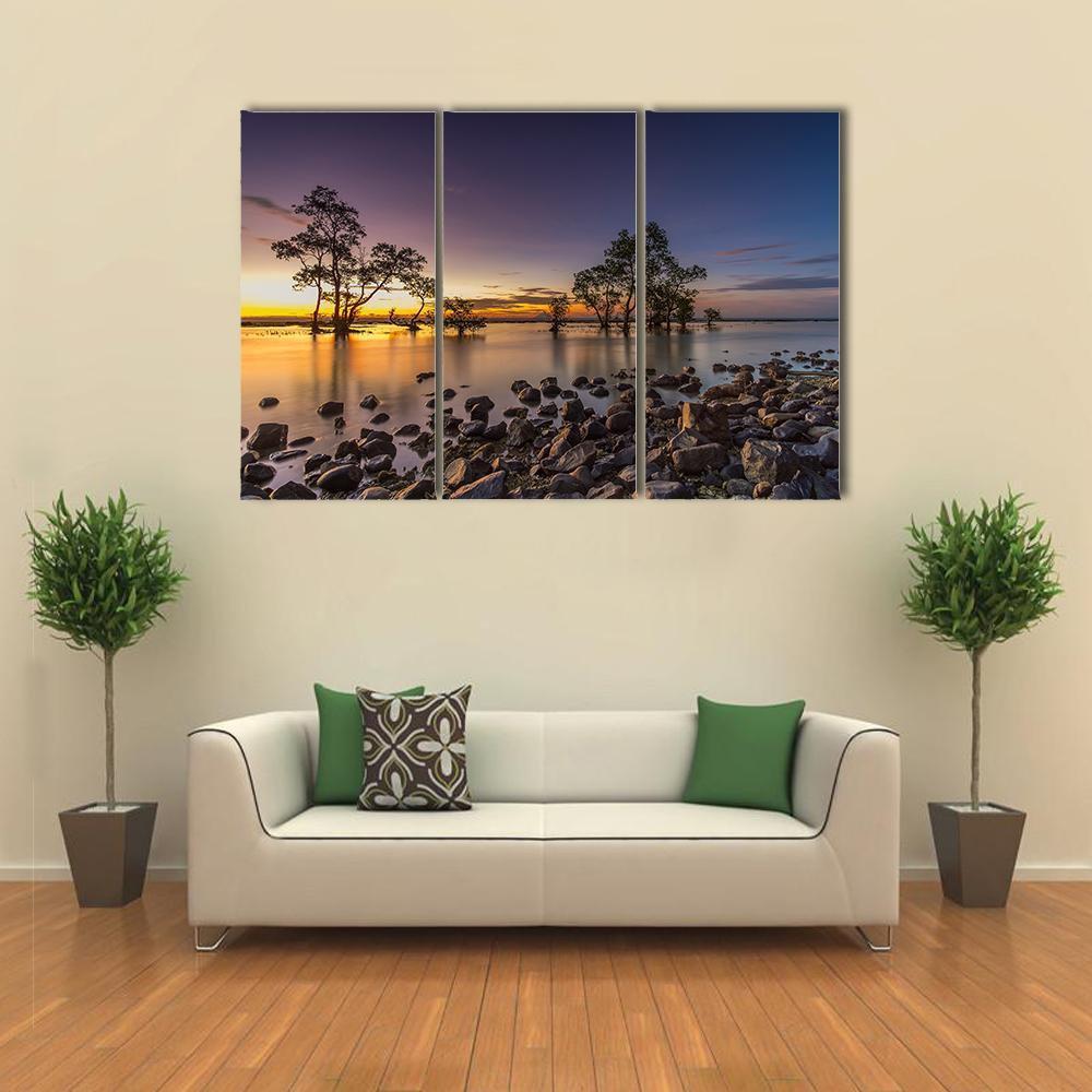 Anyer Laguna Beach Canvas Wall Art-3 Horizontal-Gallery Wrap-37" x 24"-Tiaracle