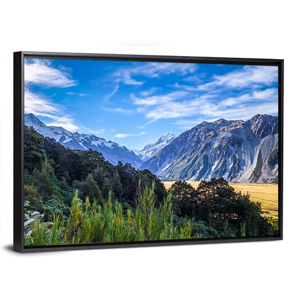 Aoraki Mount Cook Mountain Landscape Canvas Wall Art-3 Horizontal-Gallery Wrap-25&quot; x 16&quot;-Tiaracle