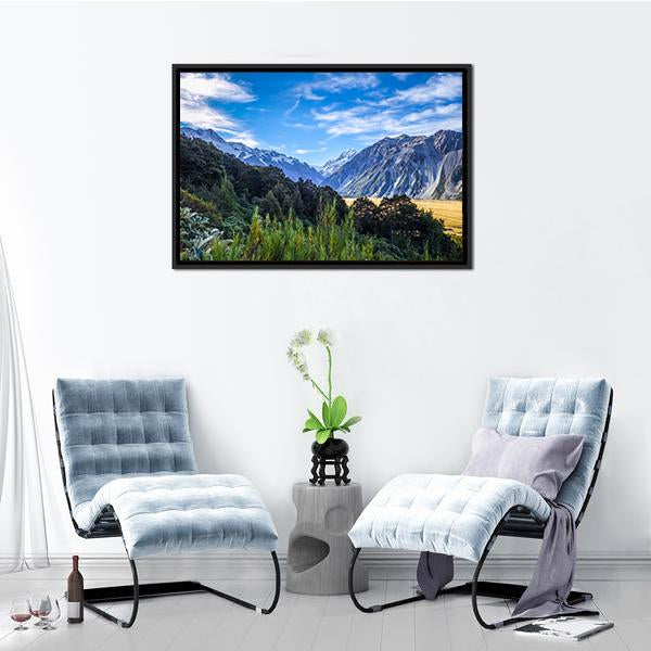 Aoraki Mount Cook Mountain Landscape Canvas Wall Art-3 Horizontal-Gallery Wrap-25" x 16"-Tiaracle