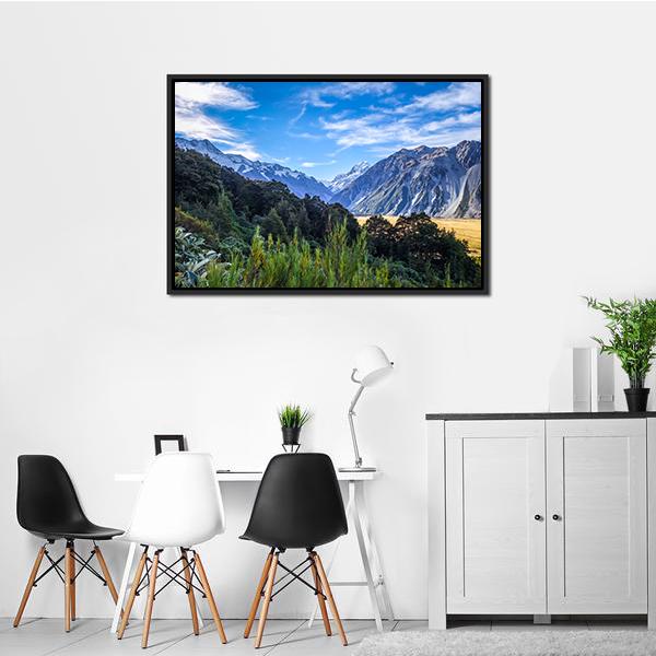 Aoraki Mount Cook Mountain Landscape Canvas Wall Art-3 Horizontal-Gallery Wrap-25" x 16"-Tiaracle