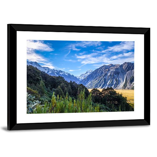 Aoraki Mount Cook Mountain Landscape Canvas Wall Art-3 Horizontal-Gallery Wrap-25&quot; x 16&quot;-Tiaracle