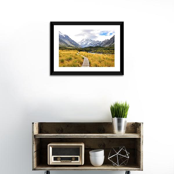 Aoraki Mount Cook National Park Canvas Wall Art-1 Piece-Framed Print-20&quot; x 16&quot;-Tiaracle