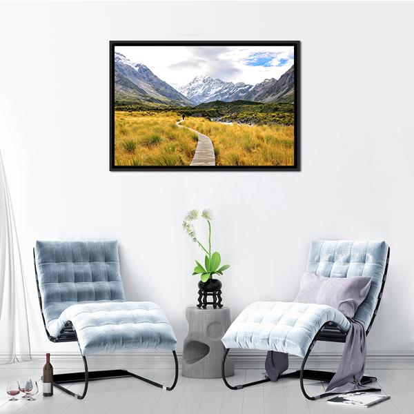 Aoraki Mount Cook National Park Canvas Wall Art-3 Horizontal-Gallery Wrap-25" x 16"-Tiaracle