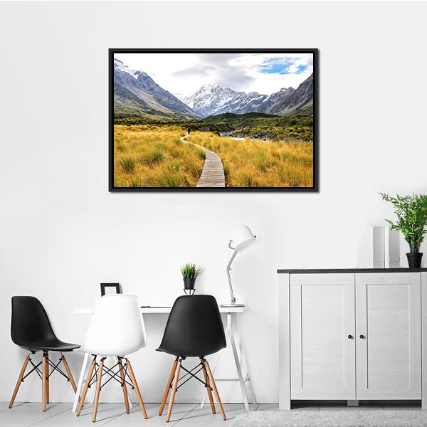 Aoraki Mount Cook National Park Canvas Wall Art-3 Horizontal-Gallery Wrap-25" x 16"-Tiaracle