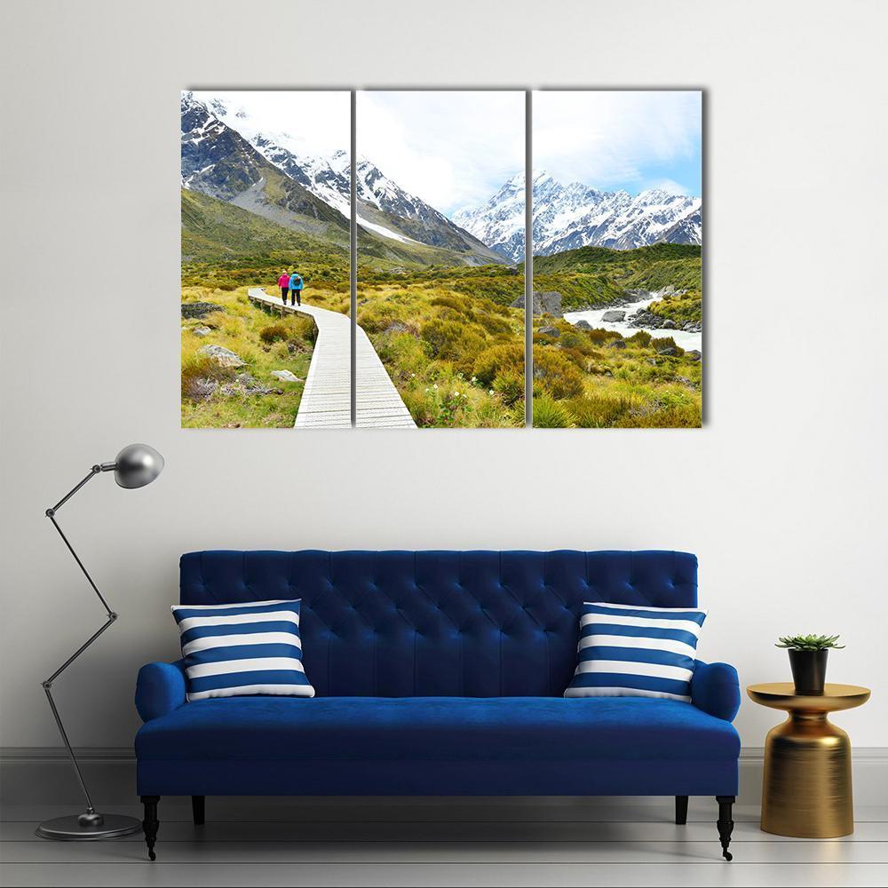 Aoraki Mount Cook National Park Canvas Wall Art-3 Horizontal-Gallery Wrap-37" x 24"-Tiaracle