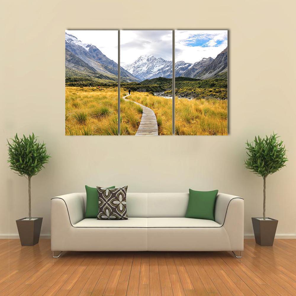 Aoraki Mount Cook National Park Canvas Wall Art-3 Horizontal-Gallery Wrap-37" x 24"-Tiaracle
