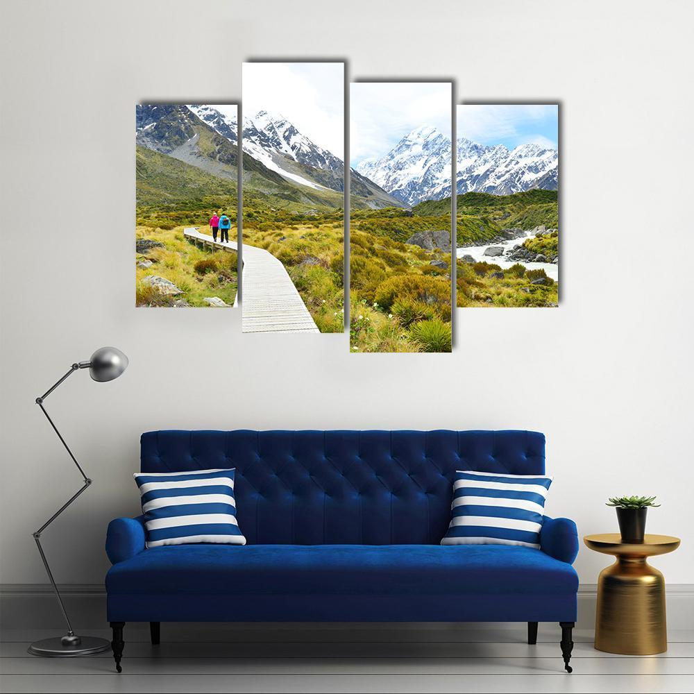 Aoraki Mount Cook National Park Canvas Wall Art-4 Pop-Gallery Wrap-50" x 32"-Tiaracle