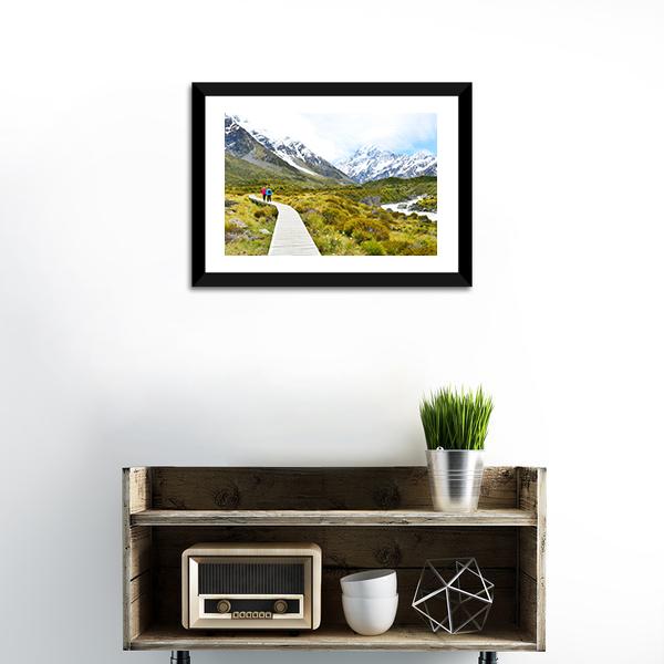 Aoraki Mount Cook National Park Canvas Wall Art-1 Piece-Framed Print-20" x 16"-Tiaracle