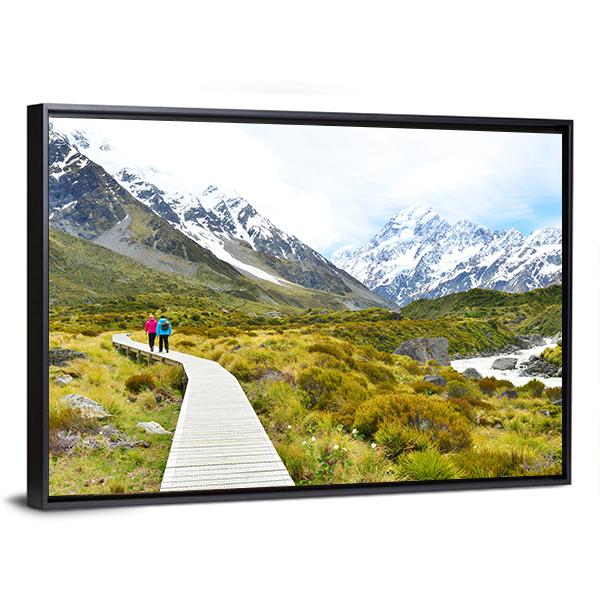 Aoraki Mount Cook National Park Canvas Wall Art-3 Horizontal-Gallery Wrap-25" x 16"-Tiaracle