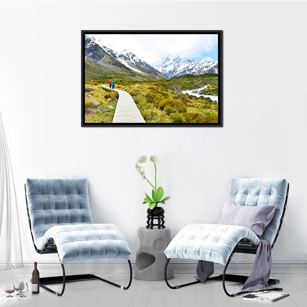 Aoraki Mount Cook National Park Canvas Wall Art-3 Horizontal-Gallery Wrap-25" x 16"-Tiaracle