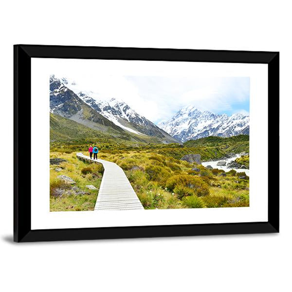 Aoraki Mount Cook National Park Canvas Wall Art-3 Horizontal-Gallery Wrap-25" x 16"-Tiaracle