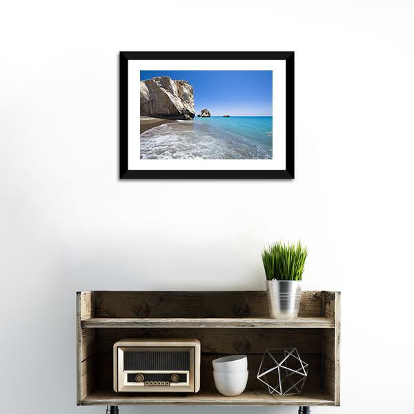 Aphrodites Birthplace Rock Canvas Wall Art-1 Piece-Framed Print-20" x 16"-Tiaracle