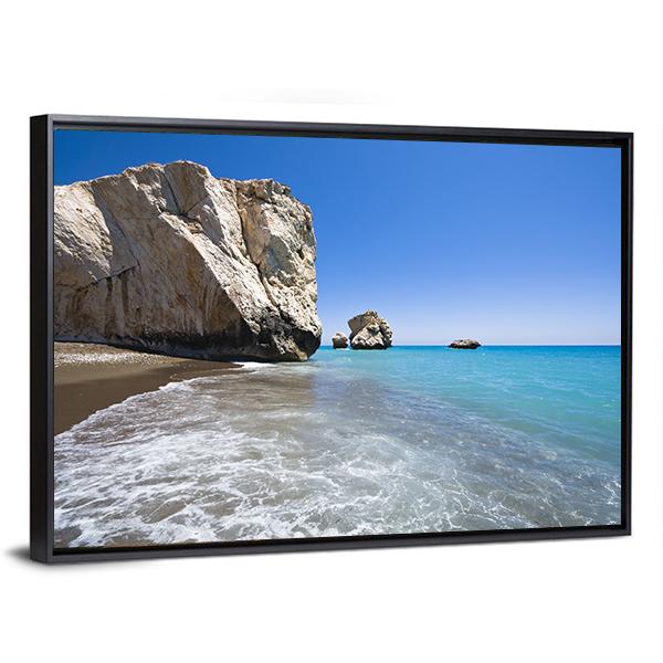 Aphrodites Birthplace Rock Canvas Wall Art-3 Horizontal-Gallery Wrap-25&quot; x 16&quot;-Tiaracle