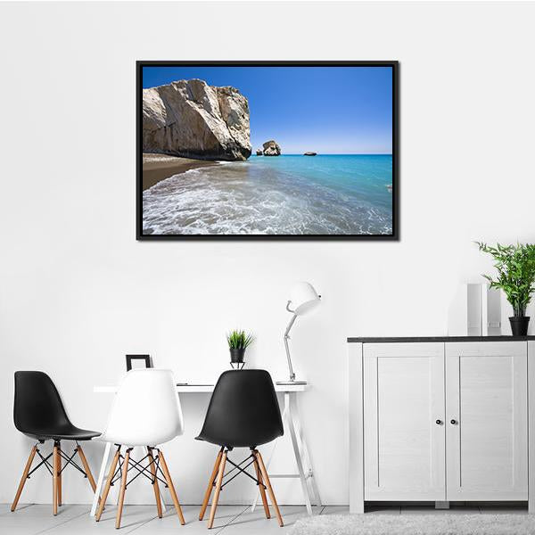 Aphrodites Birthplace Rock Canvas Wall Art-3 Horizontal-Gallery Wrap-25&quot; x 16&quot;-Tiaracle
