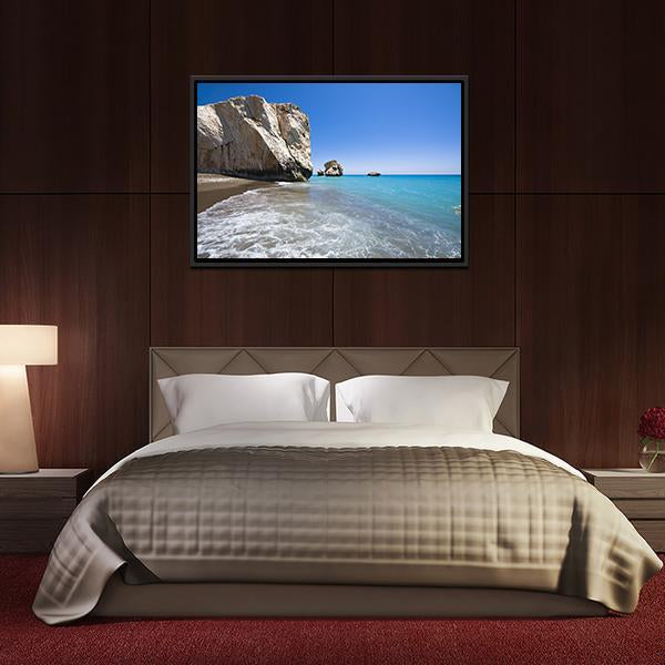 Aphrodites Birthplace Rock Canvas Wall Art-3 Horizontal-Gallery Wrap-25" x 16"-Tiaracle