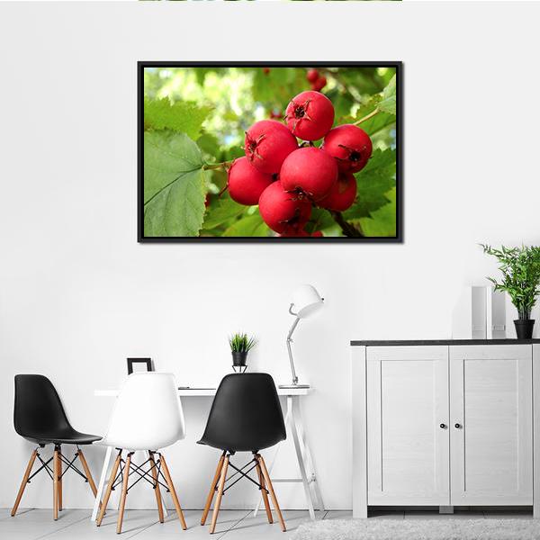 Apple Fruit On Tree Vertical Canvas Wall Art-3 Vertical-Gallery Wrap-12" x 25"-Tiaracle