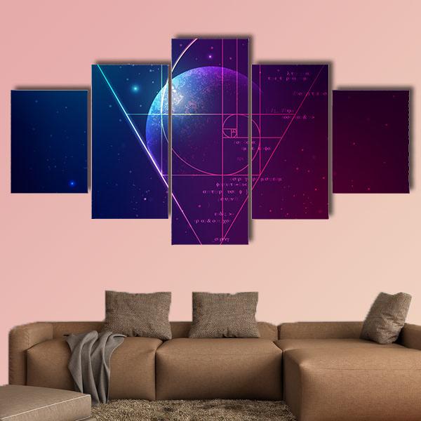 Applied Astronomy Concept Canvas Wall Art-5 Star-Gallery Wrap-42" x 21"-Tiaracle
