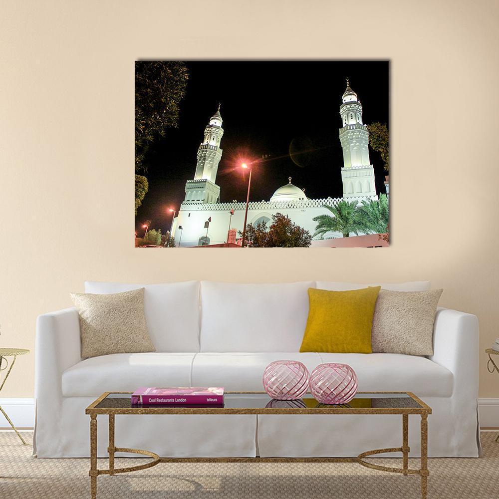 Aqsa Mosque Saudi Canvas Wall Art-1 Piece-Gallery Wrap-36" x 24"-Tiaracle