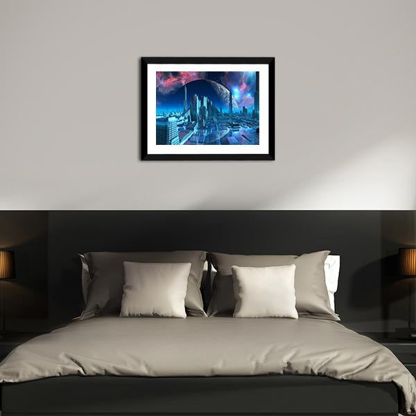 Aquarius City Marina Canvas Wall Art-3 Horizontal-Gallery Wrap-25" x 16"-Tiaracle