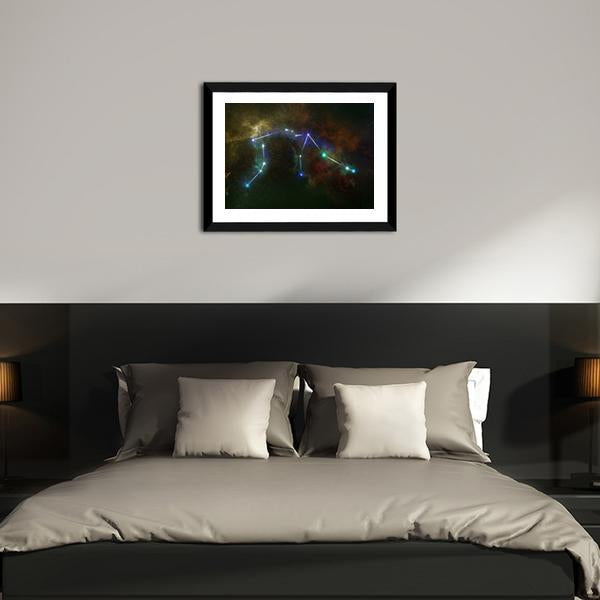 Aquarius Constellation Canvas Wall Art-5 Horizontal-Gallery Wrap-22" x 12"-Tiaracle