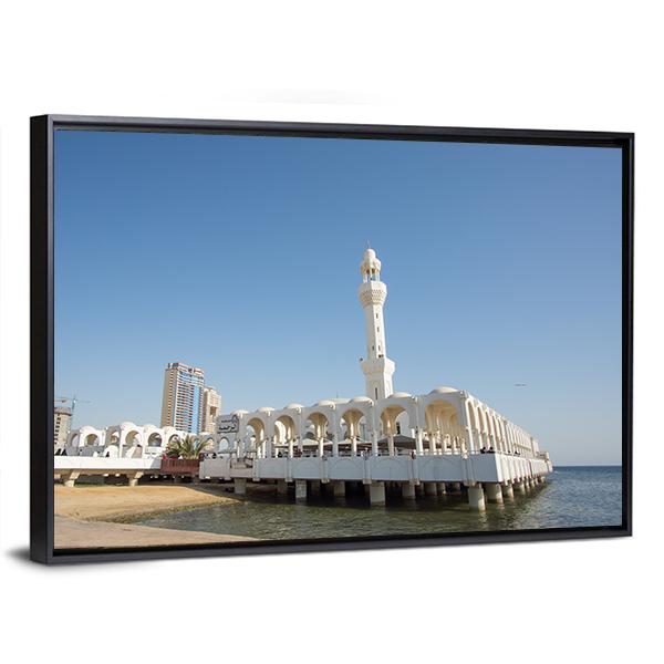 Ar Rahmah Mosque Jeddah Canvas Wall Art-5 Horizontal-Gallery Wrap-22" x 12"-Tiaracle