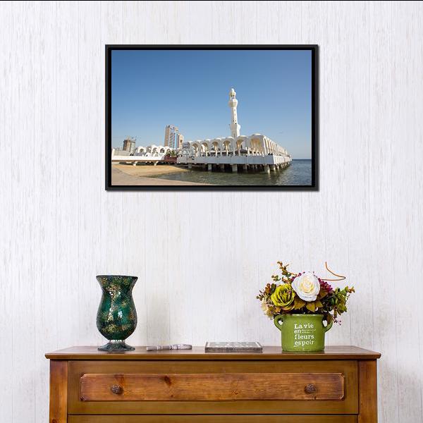 Ar Rahmah Mosque Jeddah Canvas Wall Art-5 Horizontal-Gallery Wrap-22" x 12"-Tiaracle