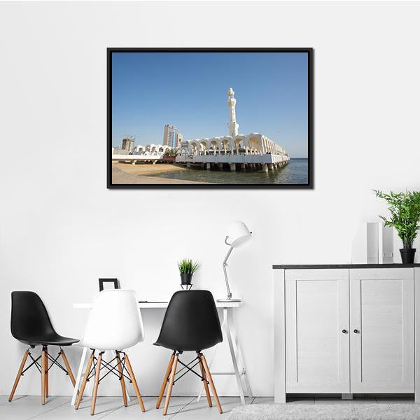 Ar Rahmah Mosque Jeddah Canvas Wall Art-3 Horizontal-Gallery Wrap-25&quot; x 16&quot;-Tiaracle