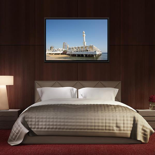 Ar Rahmah Mosque Jeddah Canvas Wall Art-5 Horizontal-Gallery Wrap-22" x 12"-Tiaracle