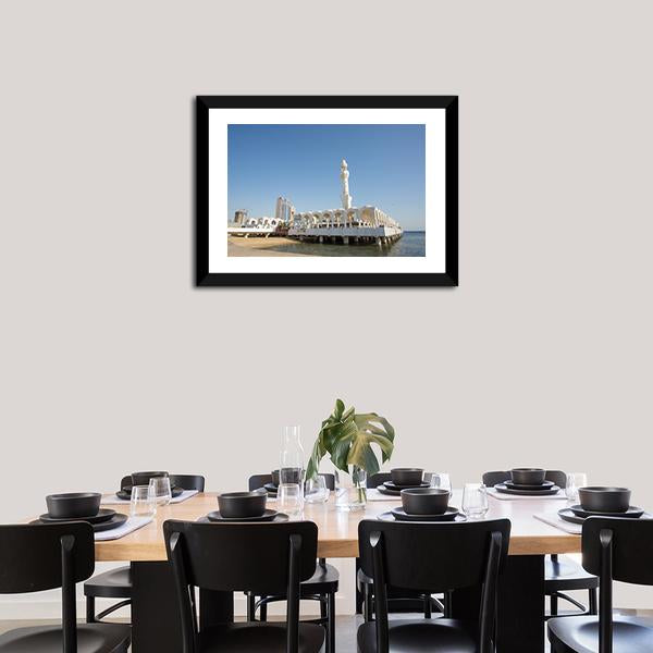 Ar Rahmah Mosque Jeddah Canvas Wall Art-5 Horizontal-Gallery Wrap-22" x 12"-Tiaracle