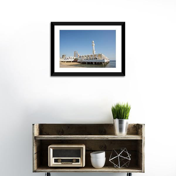 Ar Rahmah Mosque Jeddah Panoramic Canvas Wall Art-1 Piece-36" x 12"-Tiaracle