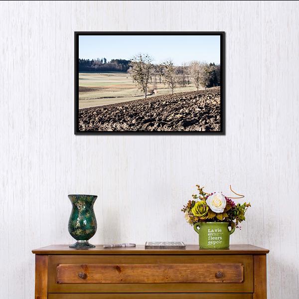 Arable Plowed Earth Vertical Canvas Wall Art-3 Vertical-Gallery Wrap-12" x 25"-Tiaracle