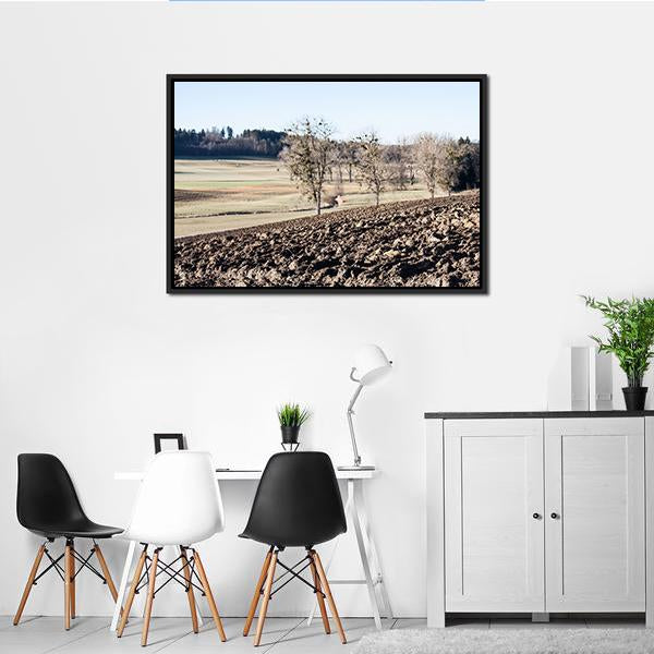 Arable Plowed Earth Vertical Canvas Wall Art-3 Vertical-Gallery Wrap-12" x 25"-Tiaracle