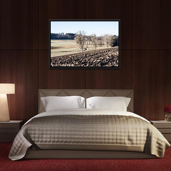 Arable Plowed Earth Vertical Canvas Wall Art-3 Vertical-Gallery Wrap-12" x 25"-Tiaracle