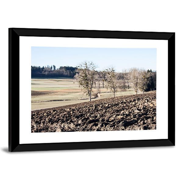 Arable Plowed Earth Vertical Canvas Wall Art-3 Vertical-Gallery Wrap-12" x 25"-Tiaracle