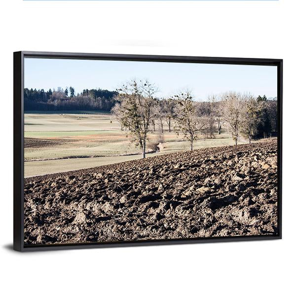 Arable Plowed Earth Vertical Canvas Wall Art-3 Vertical-Gallery Wrap-12" x 25"-Tiaracle