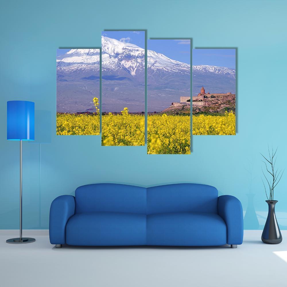 Ararat In Armenia Canvas Wall Art-4 Pop-Gallery Wrap-50" x 32"-Tiaracle