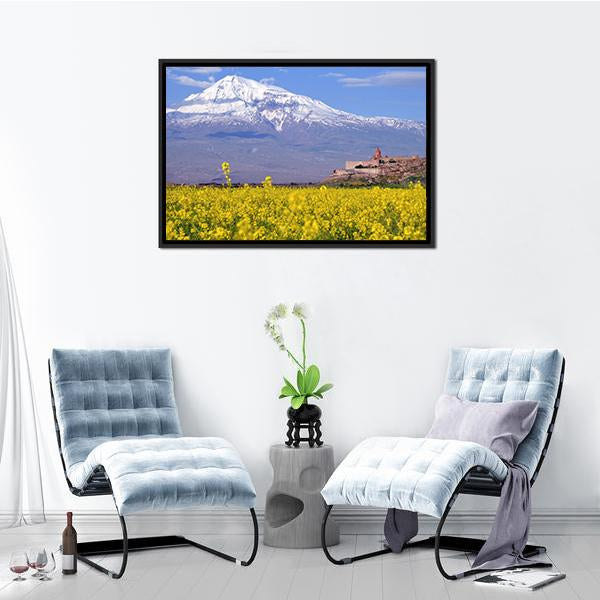 Ararat In Armenia Canvas Wall Art-3 Horizontal-Gallery Wrap-25" x 16"-Tiaracle