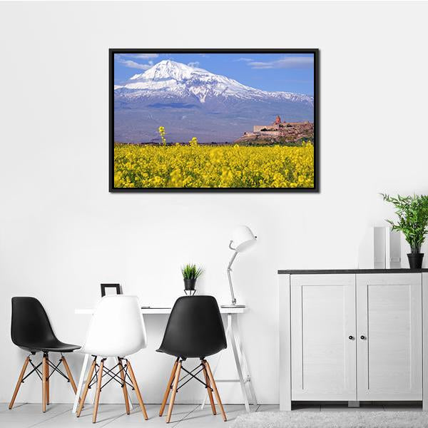 Ararat In Armenia Canvas Wall Art-3 Horizontal-Gallery Wrap-25" x 16"-Tiaracle