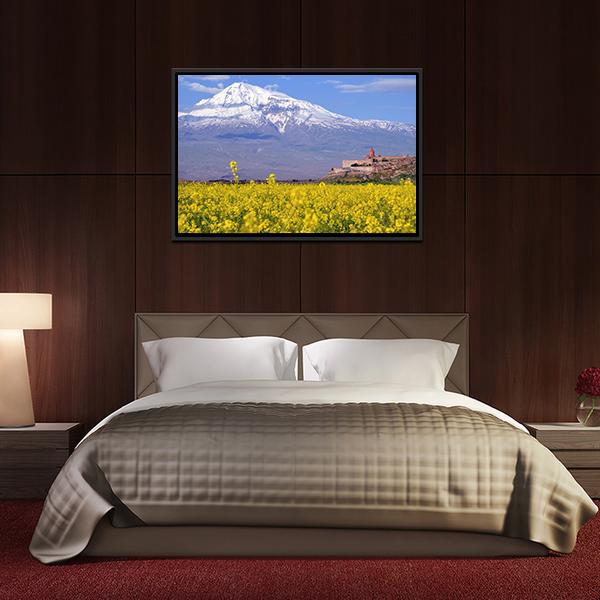 Ararat In Armenia Canvas Wall Art-3 Horizontal-Gallery Wrap-25" x 16"-Tiaracle