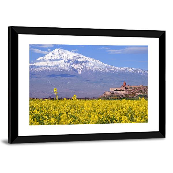 Ararat In Armenia Canvas Wall Art-3 Horizontal-Gallery Wrap-25" x 16"-Tiaracle