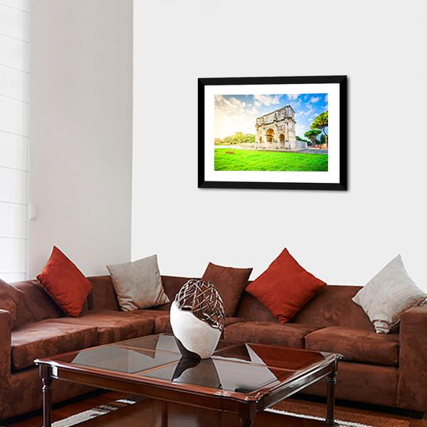 Arch Of Constantine Canvas Wall Art-5 Horizontal-Gallery Wrap-22" x 12"-Tiaracle