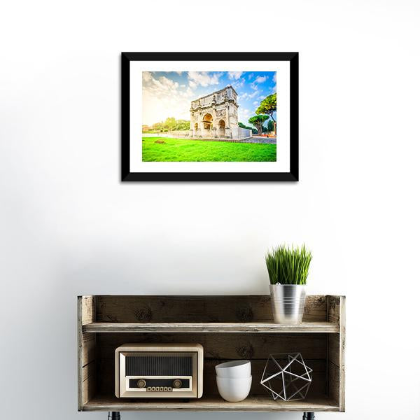 Arch Of Constantine Canvas Wall Art-1 Piece-Framed Print-20&quot; x 16&quot;-Tiaracle