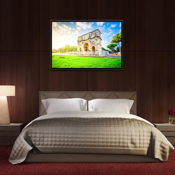 Arch Of Constantine Canvas Wall Art-3 Horizontal-Gallery Wrap-25" x 16"-Tiaracle